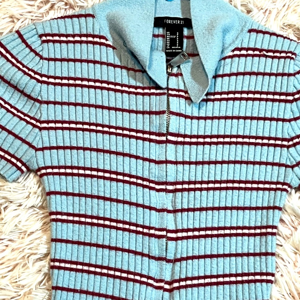 stripped small short sleeve top